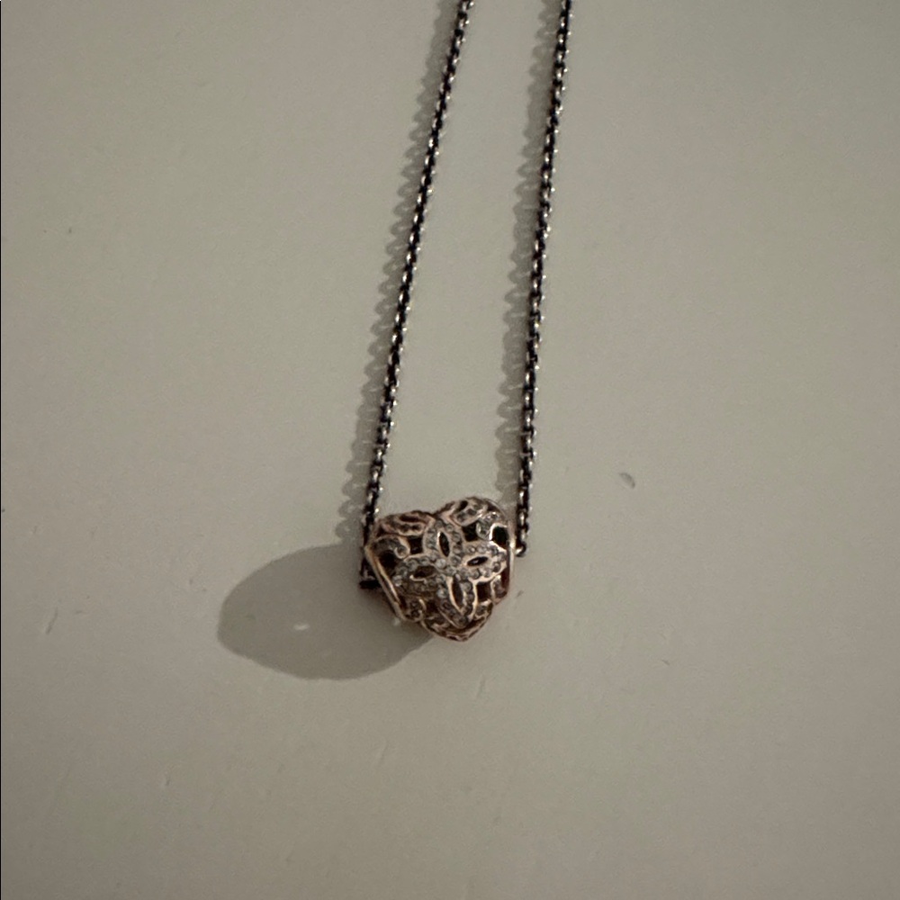 Rose Gold Heart Pendant Necklace with Chain